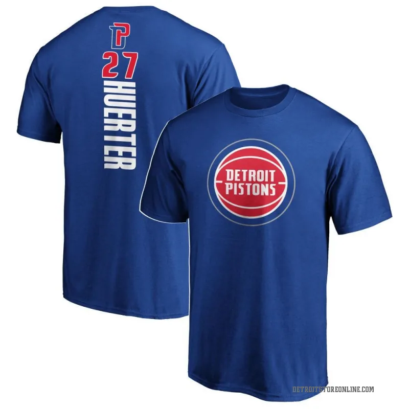 Kevin Huerter Youth Royal Detroit Pistons Backer T-Shirt