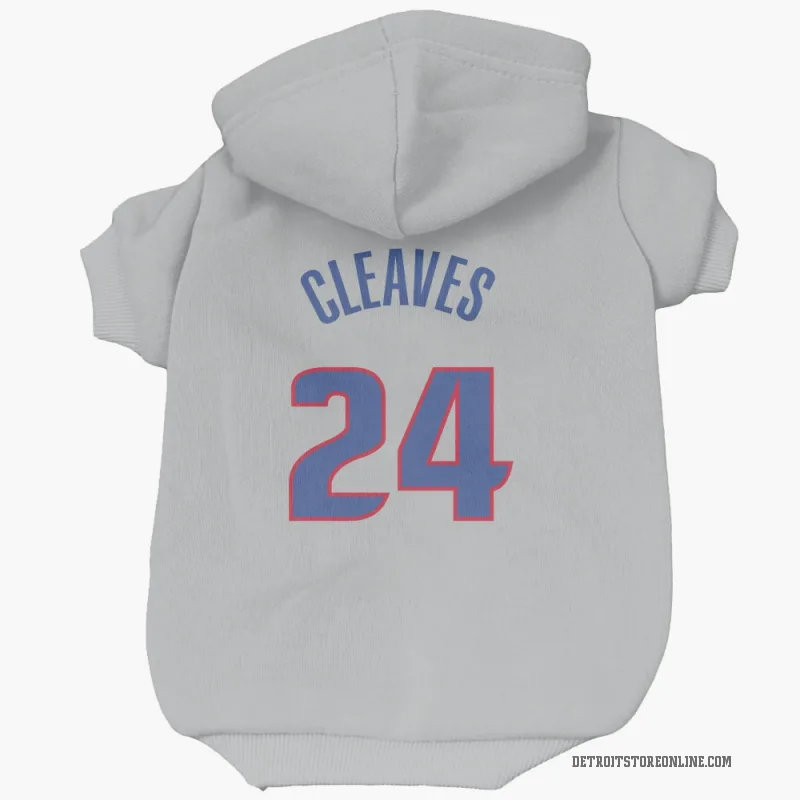 Mateen Cleaves  Gray Detroit Pistons  Cat & Dog Pet Hoodie