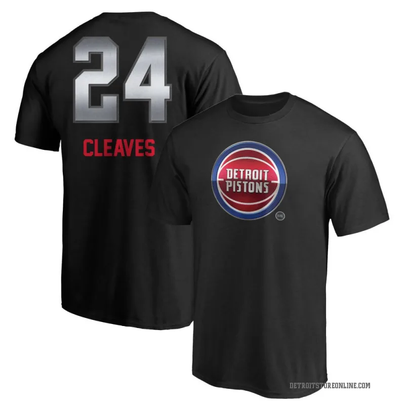 Mateen Cleaves Men's Black Detroit Pistons Midnight Mascot T-Shirt