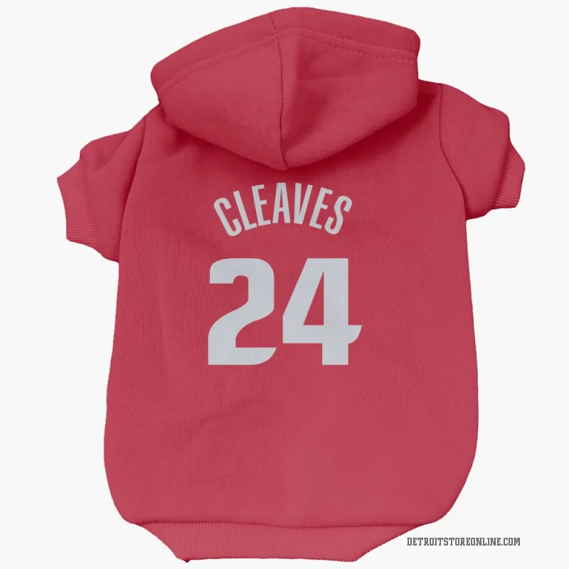 Mateen Cleaves  Red Detroit Pistons  Cat & Dog Pet Hoodie