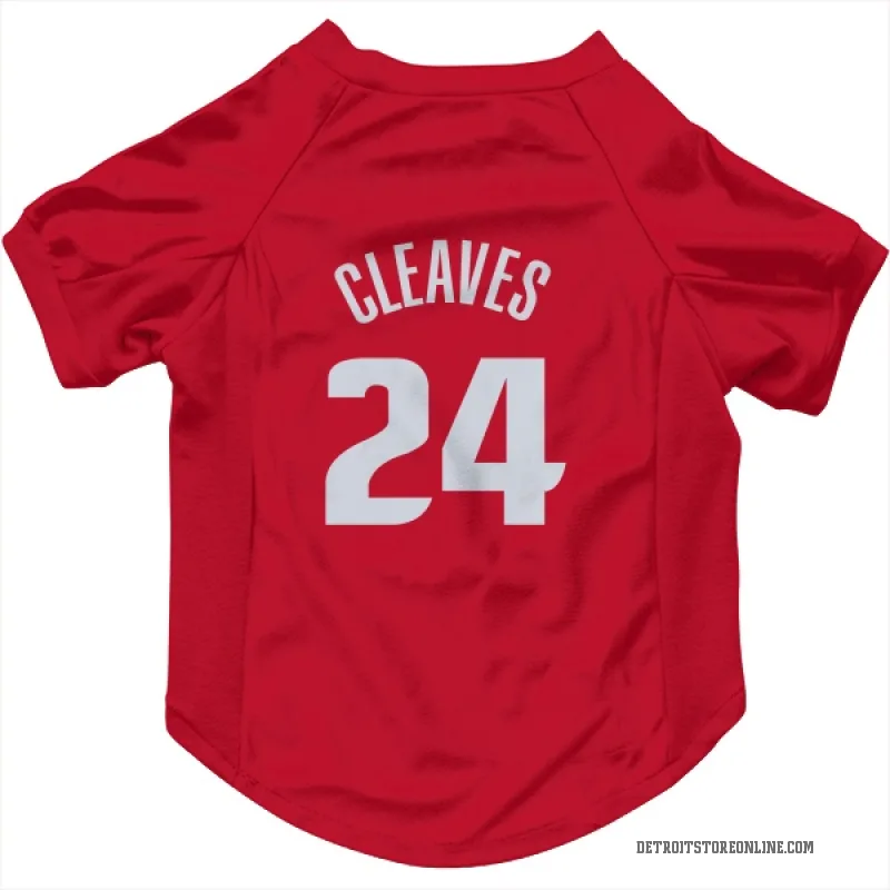 Mateen Cleaves  Red Detroit Pistons  Cat & Dog Pet Jersey