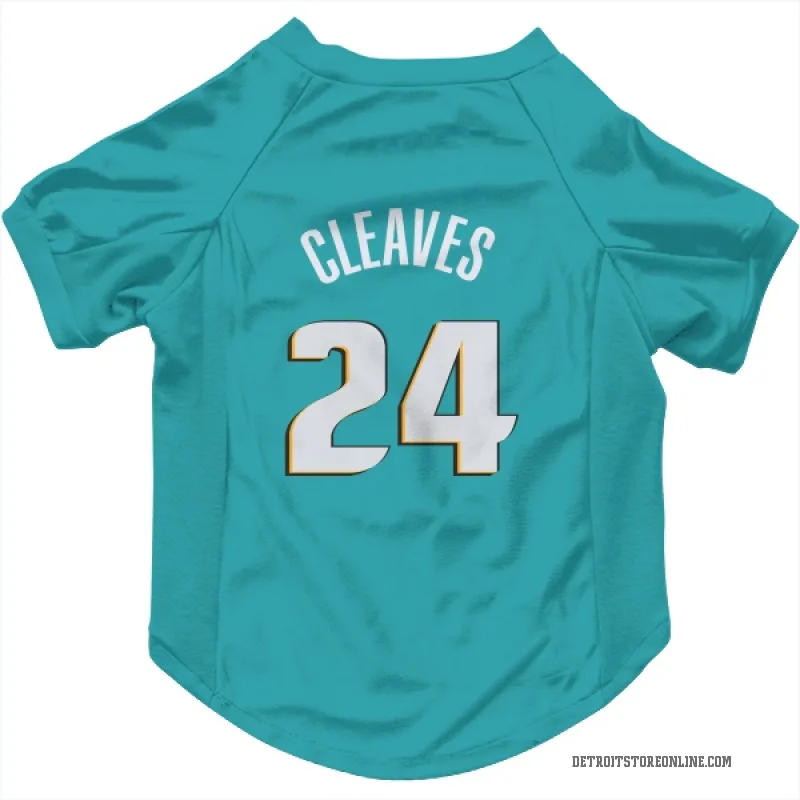 Mateen Cleaves  Teal Detroit Pistons  Cat & Dog Pet Jersey