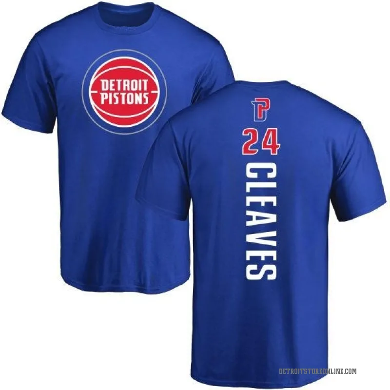 Mateen Cleaves Youth Royal Detroit Pistons Backer T-Shirt