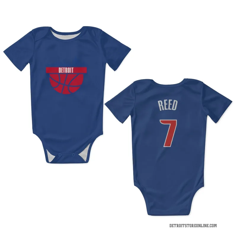 Paul Reed  Blue Detroit Pistons  Newborn & Infant Bodysuit