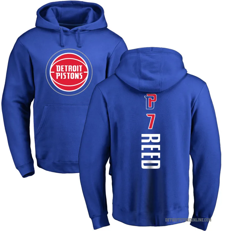 Paul Reed Men's Royal Detroit Pistons Branded Backer Pullover Hoodie