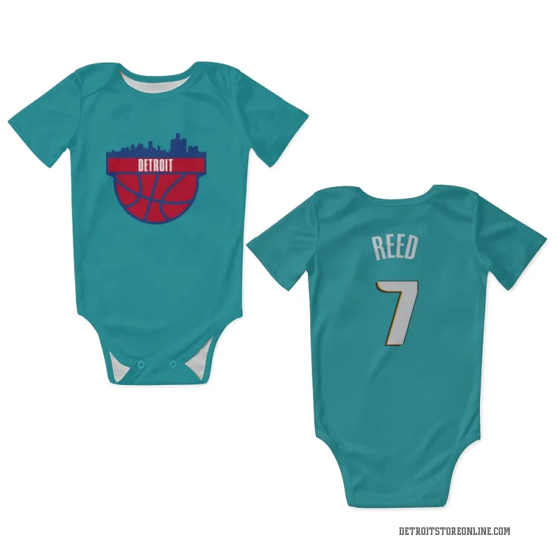 Paul Reed  Teal Detroit Pistons  Newborn & Infant Bodysuit