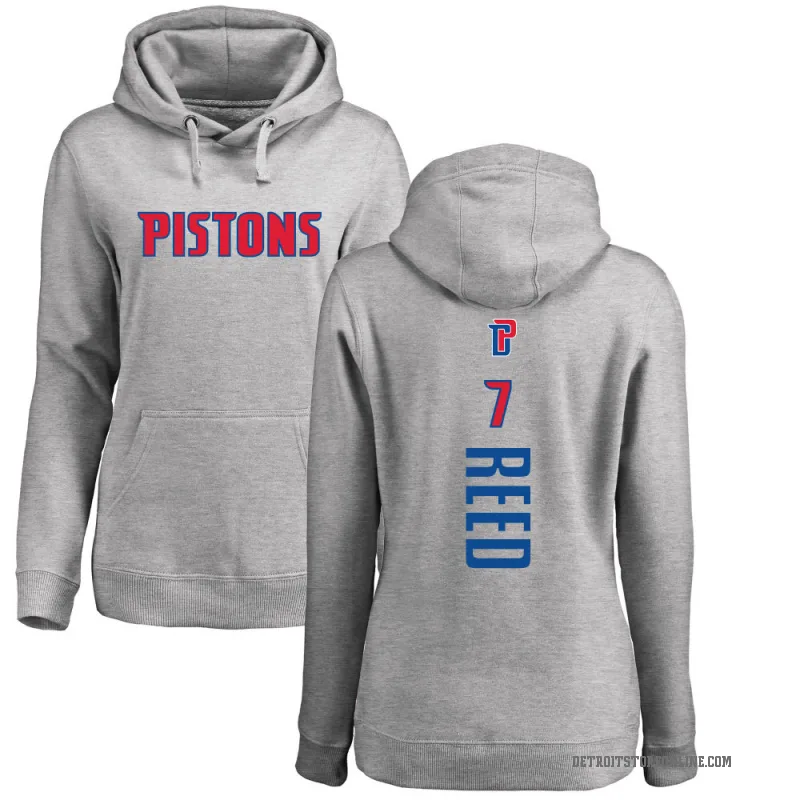 Paul Reed Women's Detroit Pistons Branded Ash Backer Pullover Hoodie