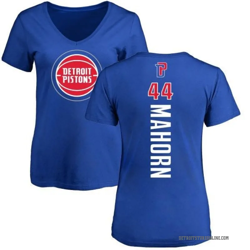 Rick Mahorn Women's Royal Detroit Pistons Backer T-Shirt