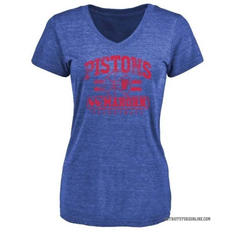 Rick Mahorn Women's Royal Detroit Pistons Baseline T-Shirt