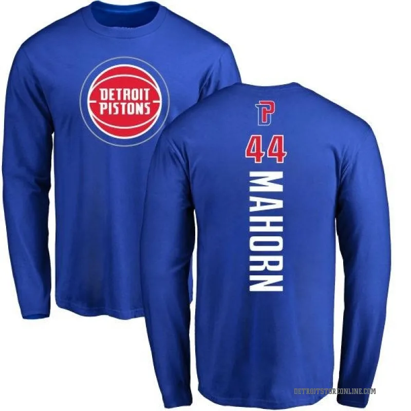 Rick Mahorn Youth Royal Detroit Pistons Backer Long Sleeve T-Shirt