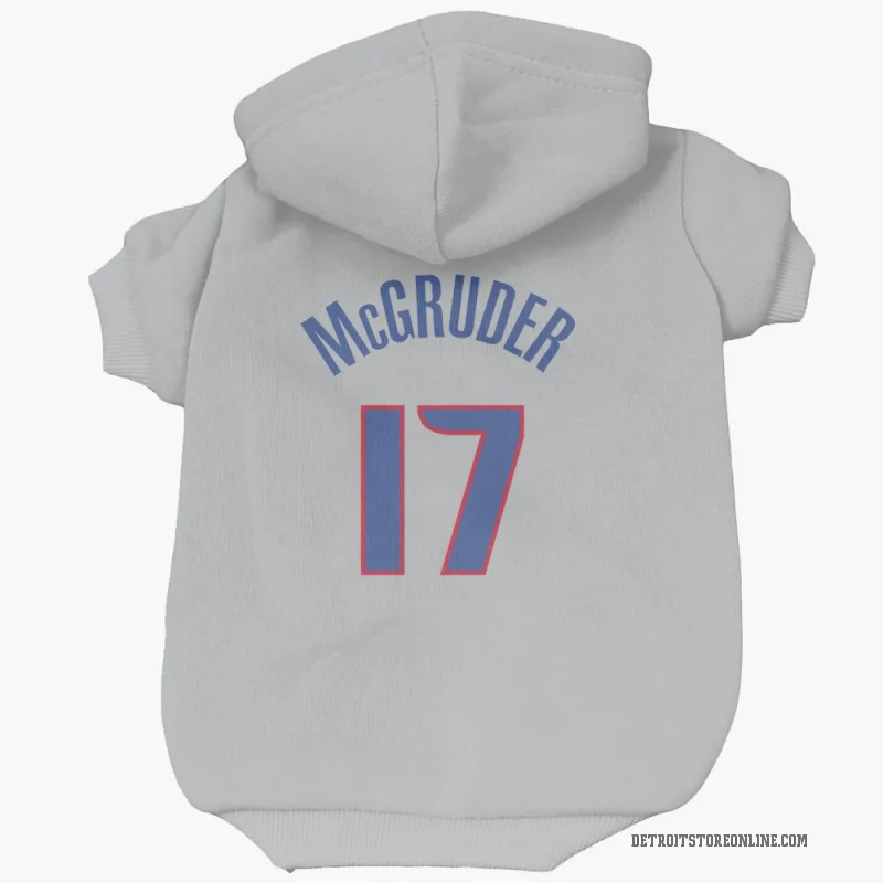Rodney McGruder  Gray Detroit Pistons  Cat & Dog Pet Hoodie