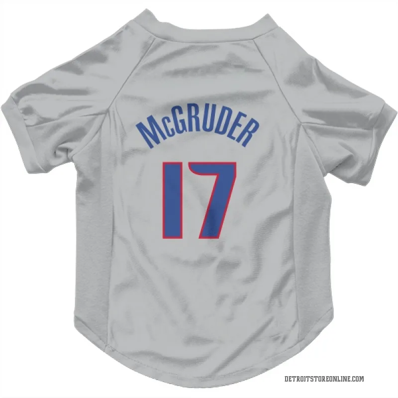 Rodney McGruder  Gray Detroit Pistons  Cat & Dog Pet Jersey