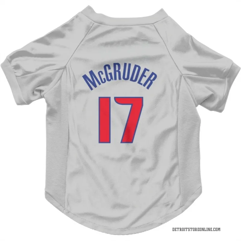 Rodney McGruder  White Detroit Pistons  Cat & Dog Pet Jersey