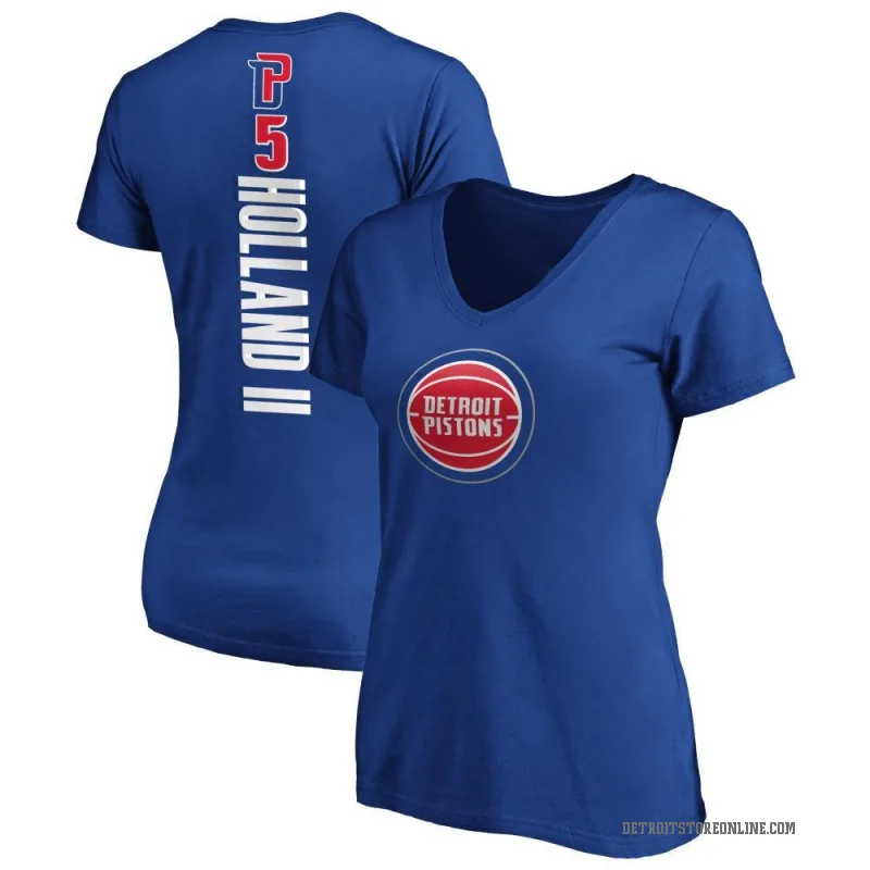 Ronald Holland II Women's Royal Detroit Pistons Backer T-Shirt