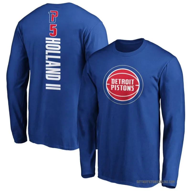 Ronald Holland II Youth Royal Detroit Pistons Backer Long Sleeve T-Shirt