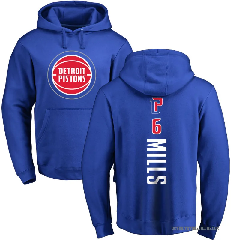 Terry Mills Youth Royal Detroit Pistons Branded Backer Pullover Hoodie