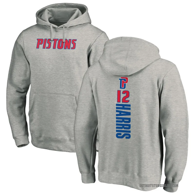 Tobias Harris Men's Detroit Pistons Branded Ash Backer Pullover Hoodie