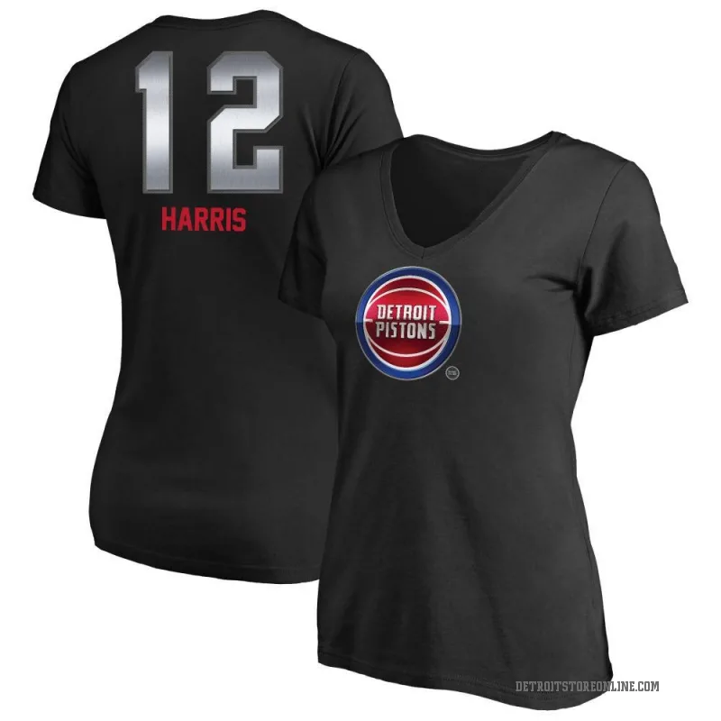 Tobias Harris Women's Black Detroit Pistons Midnight Mascot T-Shirt