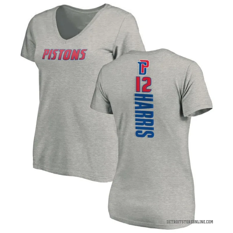 Tobias Harris Women's Detroit Pistons Ash Backer T-Shirt