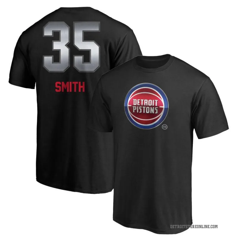 Tolu Smith Men's Black Detroit Pistons Midnight Mascot T-Shirt
