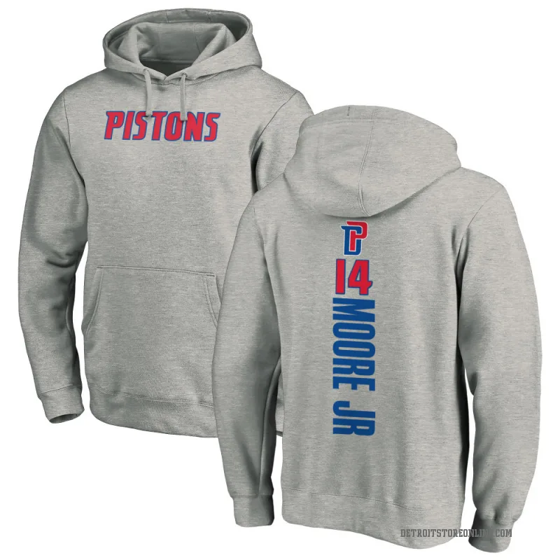 Wendell Moore Jr. Men's Detroit Pistons Branded Ash Backer Pullover Hoodie