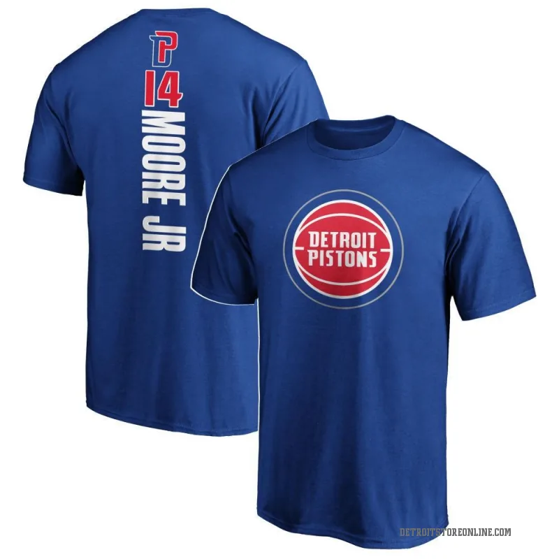 Wendell Moore Jr. Men's Royal Detroit Pistons Backer T-Shirt