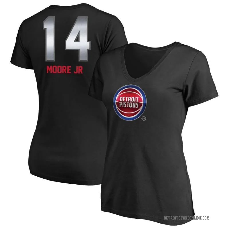 Wendell Moore Jr. Women's Black Detroit Pistons Midnight Mascot T-Shirt