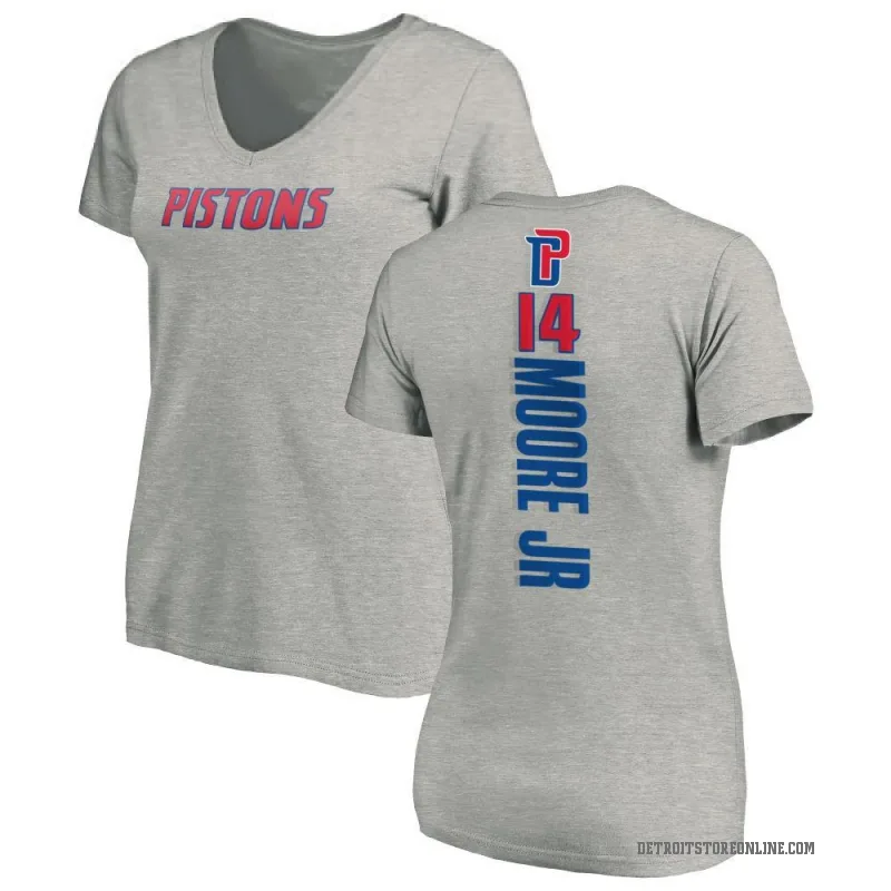 Wendell Moore Jr. Women's Detroit Pistons Ash Backer T-Shirt