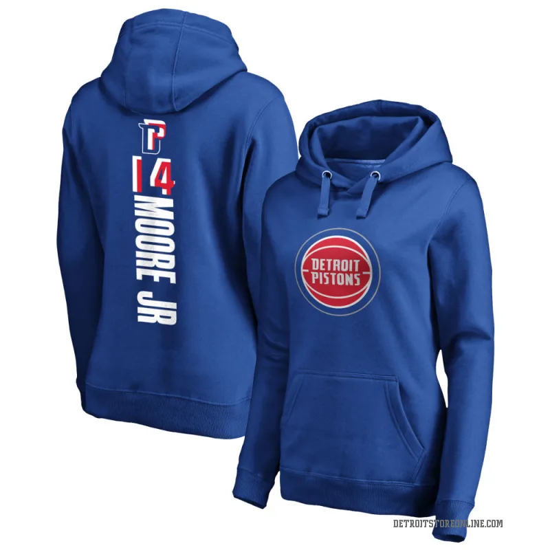 Wendell Moore Jr. Women's Royal Detroit Pistons Branded Backer Pullover Hoodie