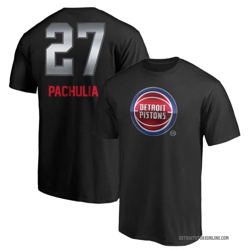 Zaza Pachulia Youth Black Detroit Pistons Midnight Mascot T-Shirt